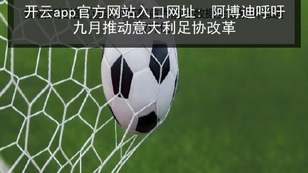 开云app官方网站入口网址: 阿博迪呼吁九月推动意大利足协改革